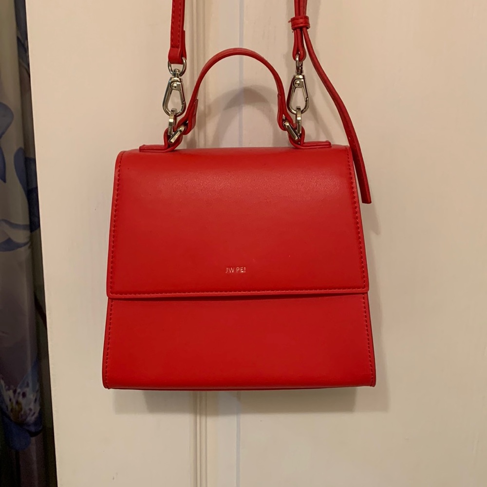 Red crossbody bag